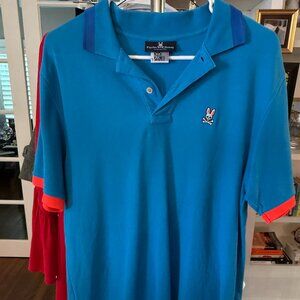 Men's Medium Psycho Bunny Pique Cotton Polo (size 5) - Good for tweens and teens